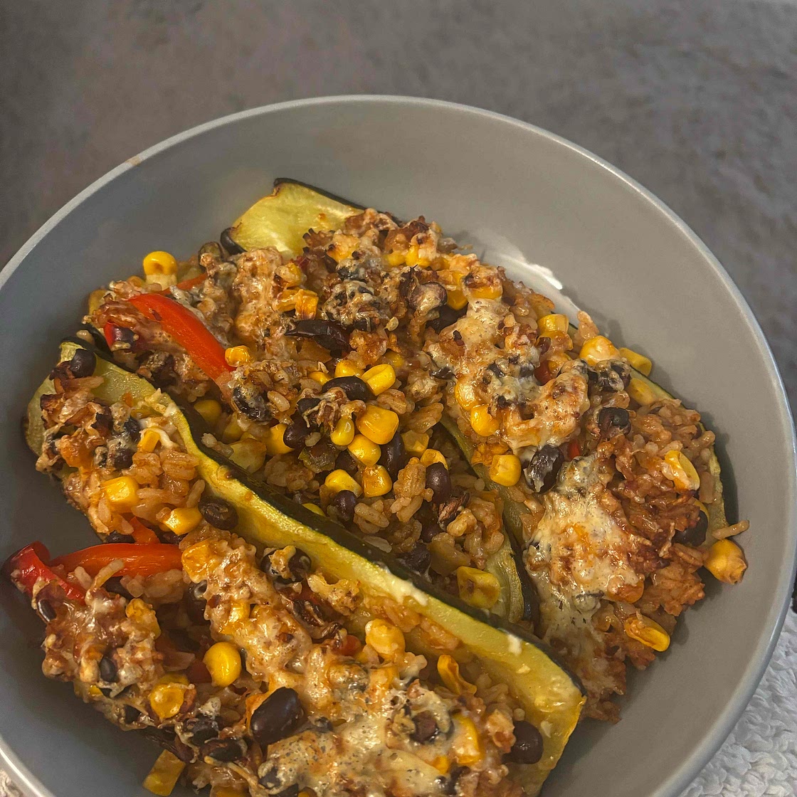Mexican Zucchini Burrito Boats