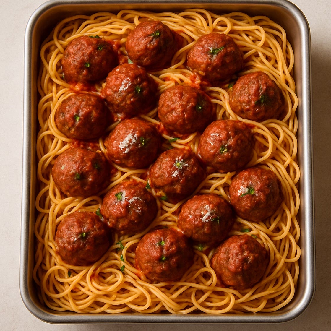 Classic Spaghetti and Meatballs for a Crowd
