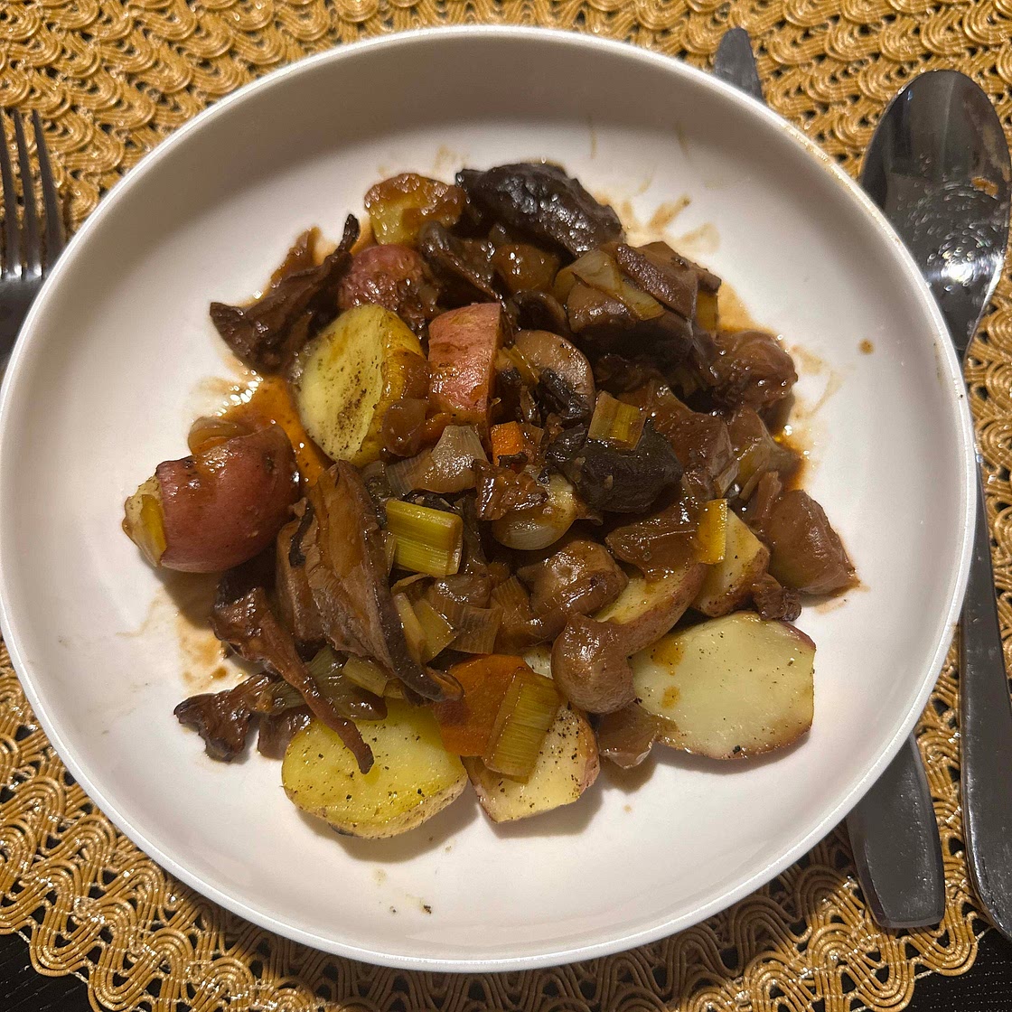 Mushroom Bourguignon