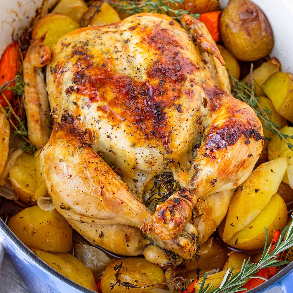 Dutch Oven Whole Roast Chicken