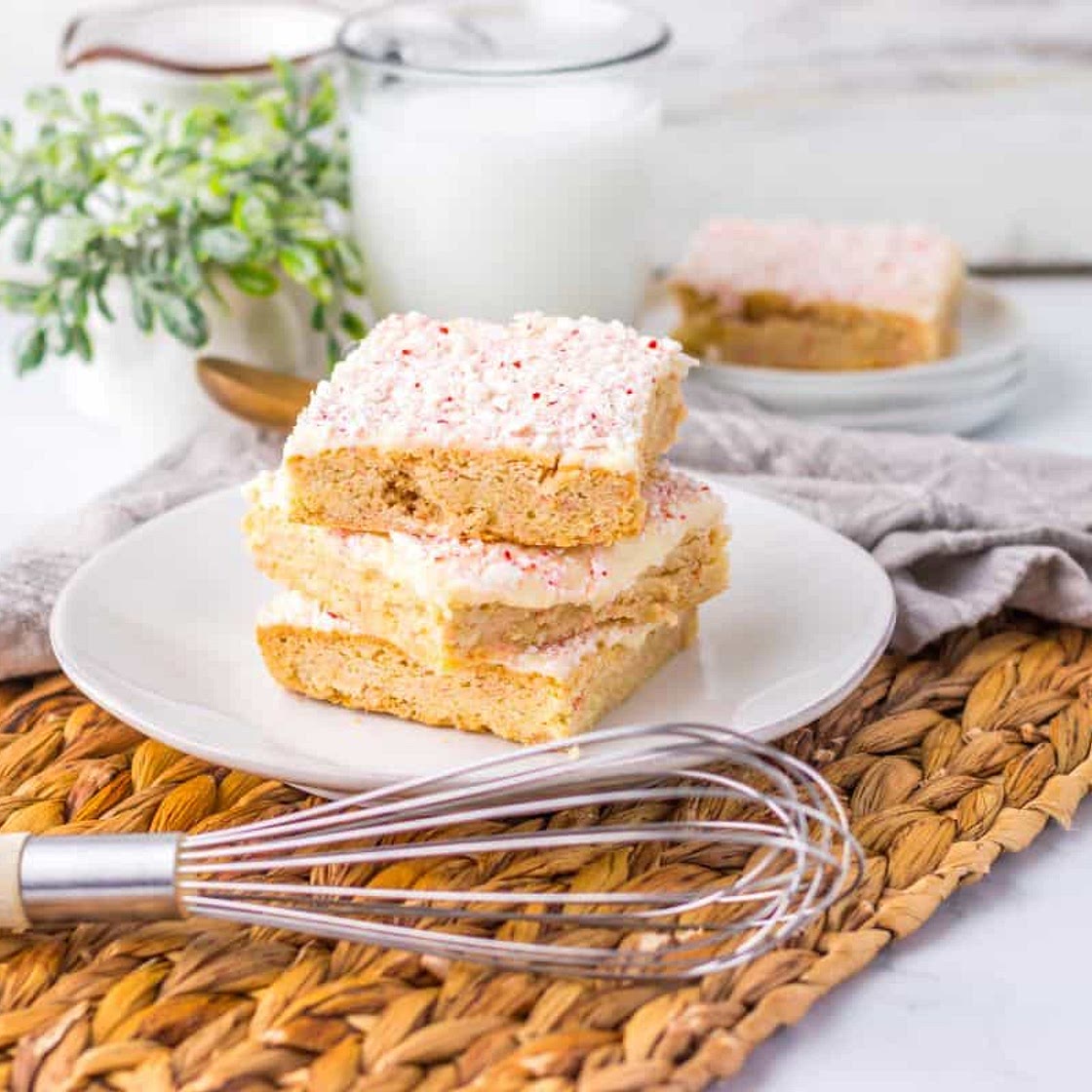 Peppermint Sugar Cookie Bars