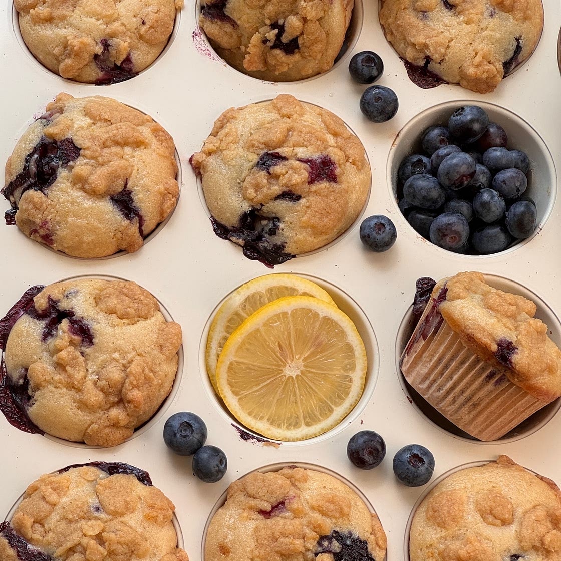 Vegan Blueberry Lemon Muffins