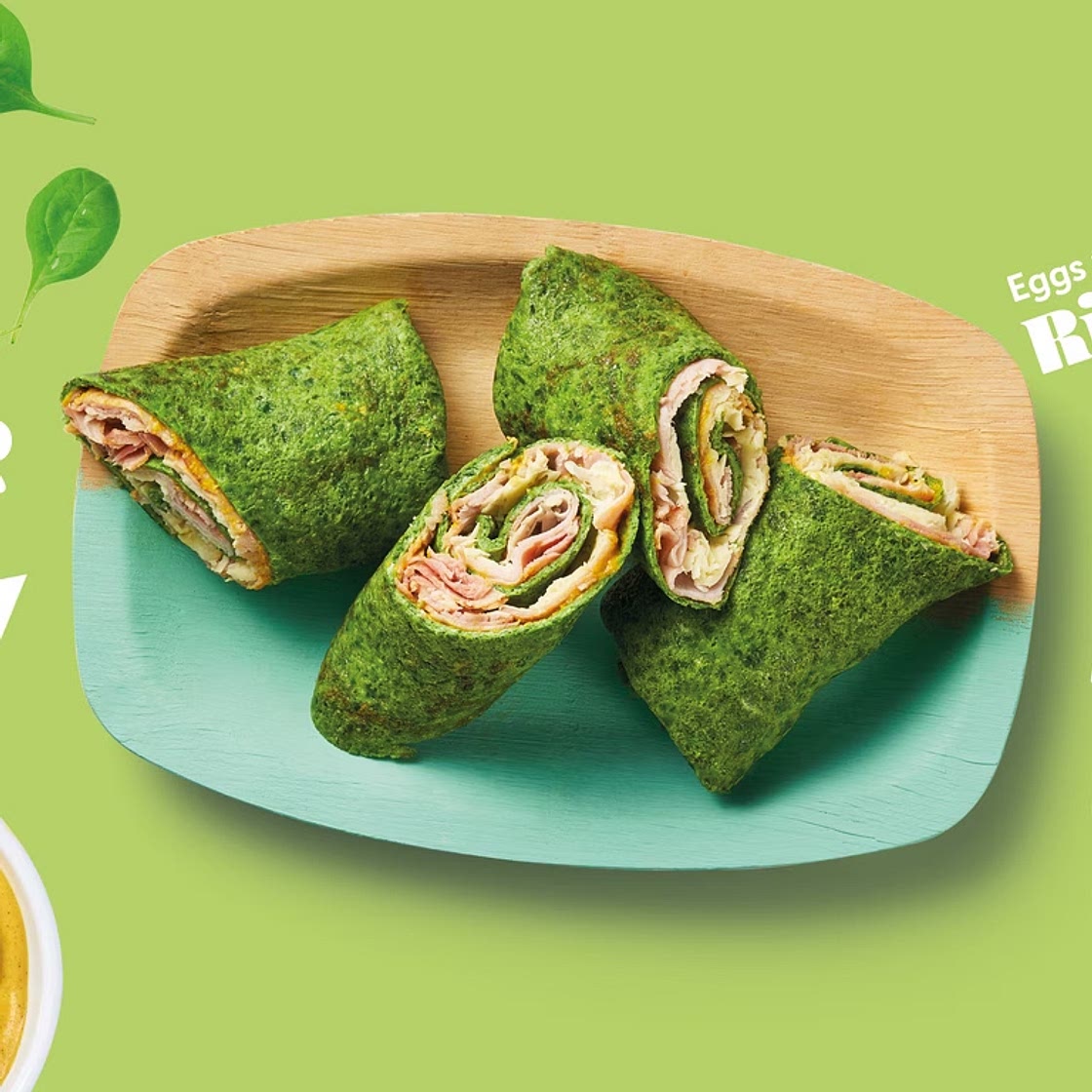 Punchy spinach wraps