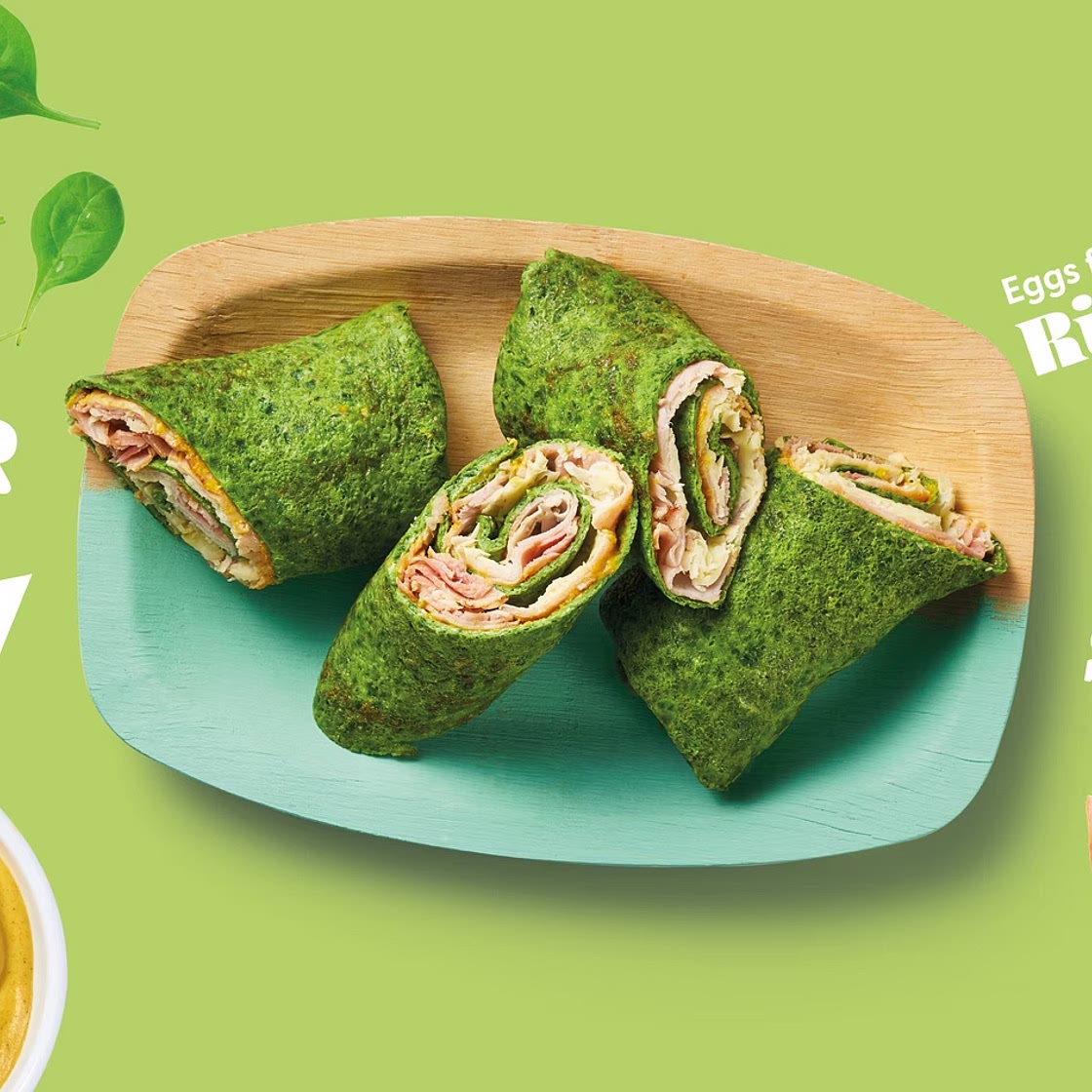Punchy spinach wraps