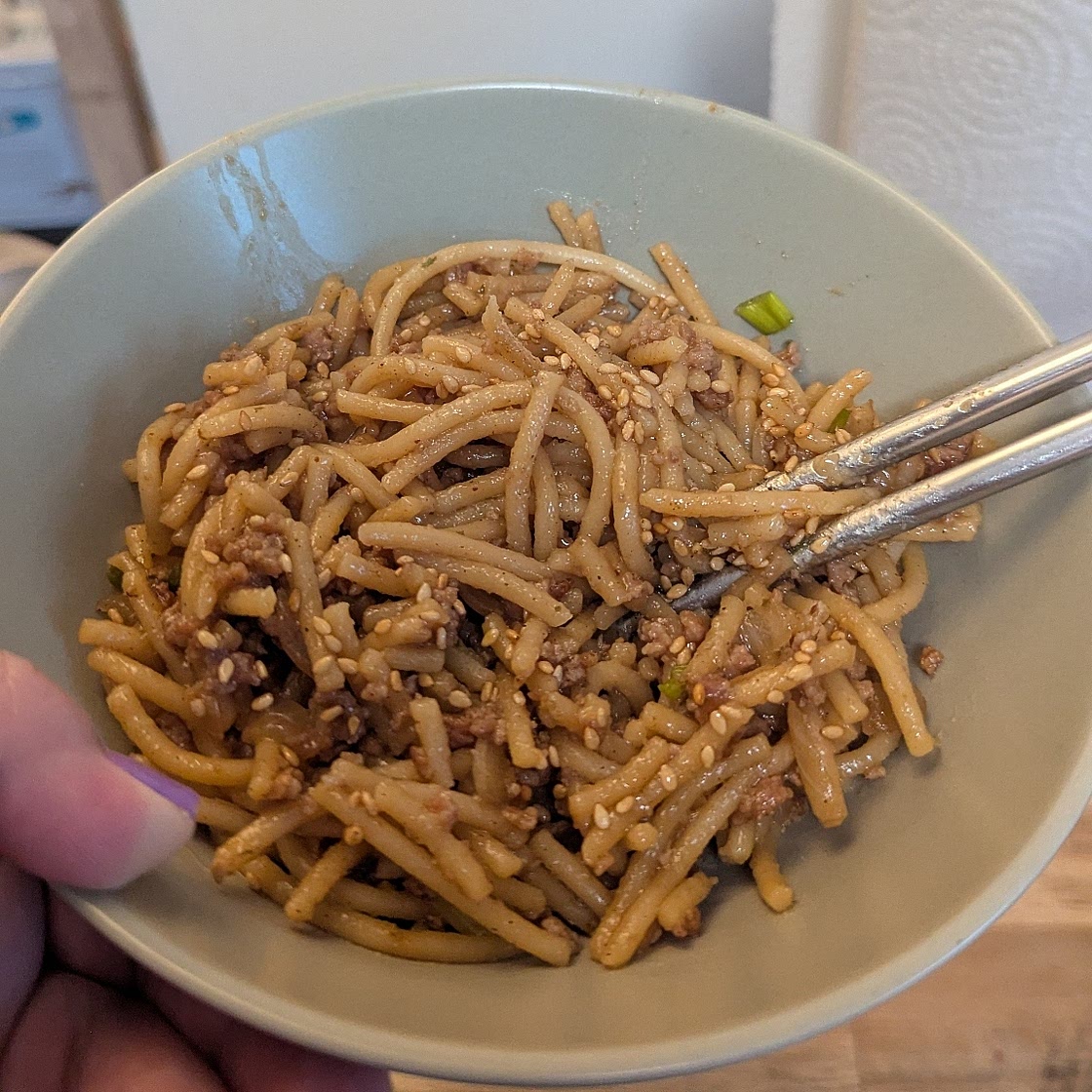 Mongolian Ground Beef Noodles