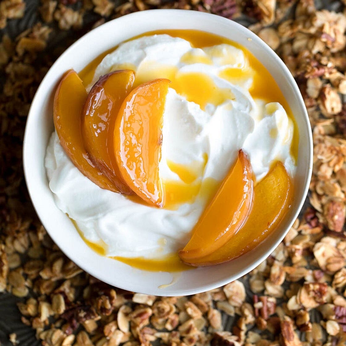 Greek Yogurt with Peaches