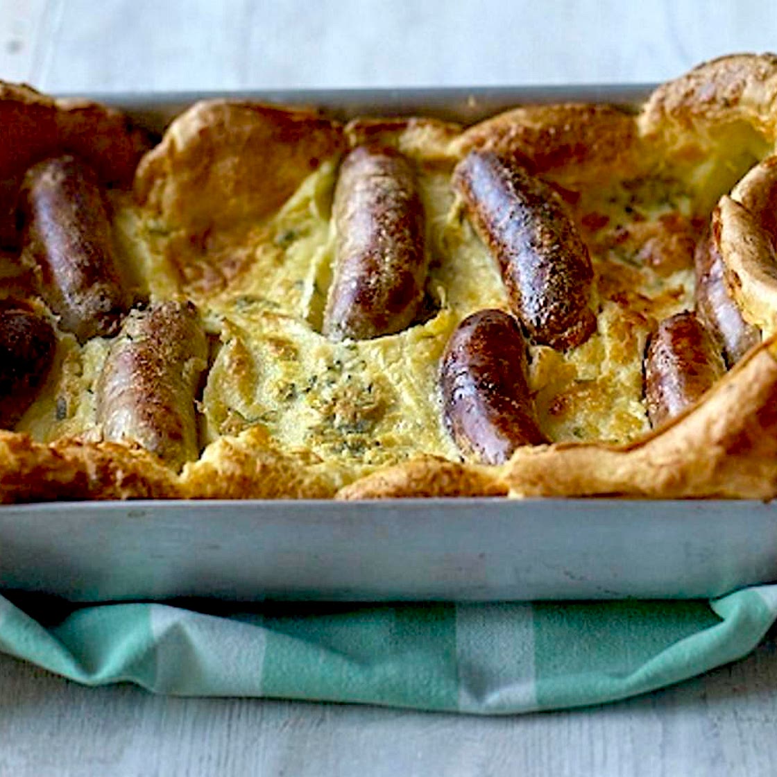 Traditional toad in the hole