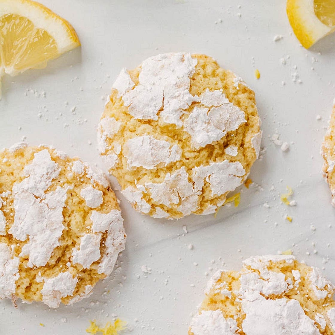 Coconut Key Lemon Crinkle Cookies