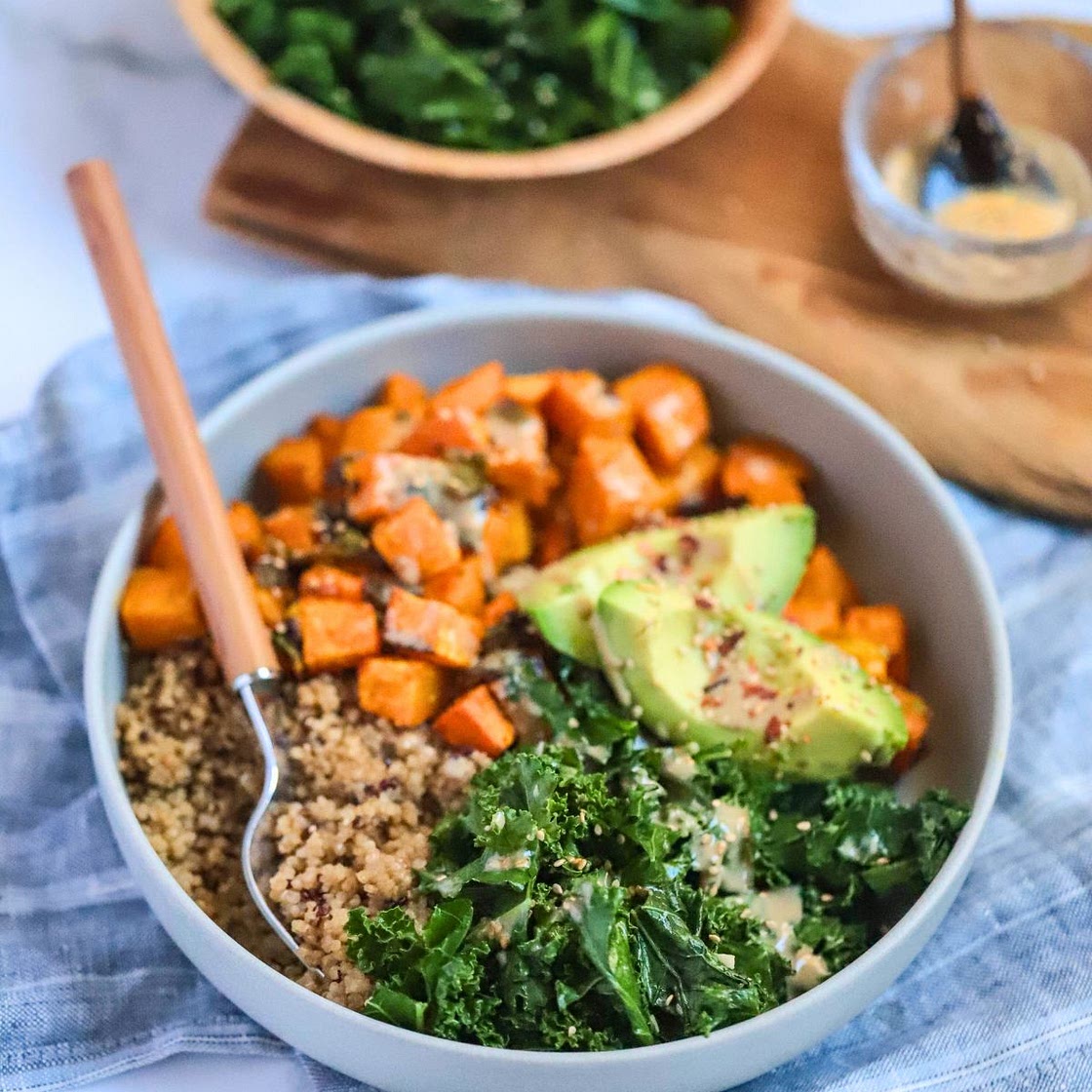 Sweet Potato, Kale and Quinoa Buddha Bowl