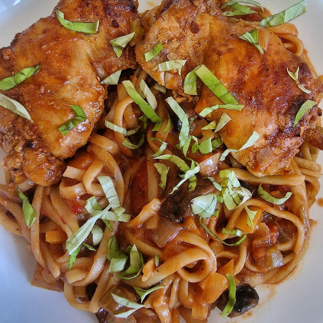 Baked Spaghetti with Chicken | Slimming & Weight Watchers Friendly