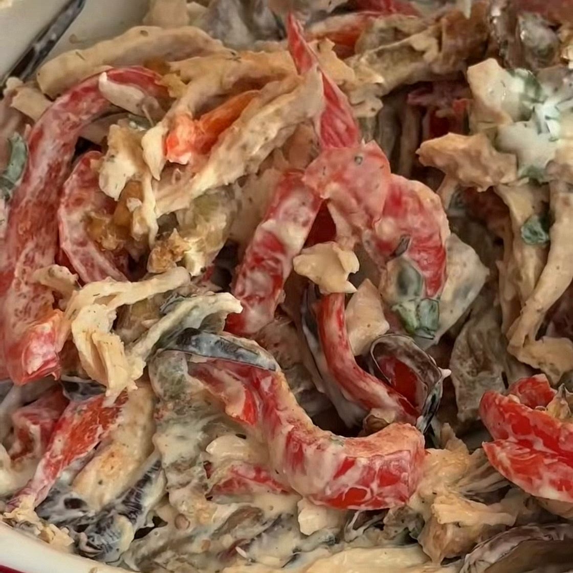 Aubergine Chicken Salad