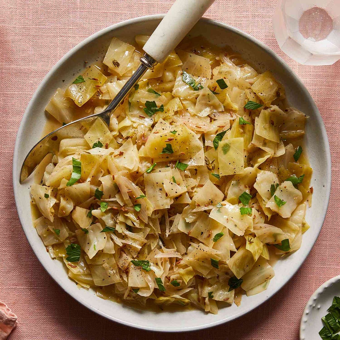 Italian Braised Cabbage and Beans