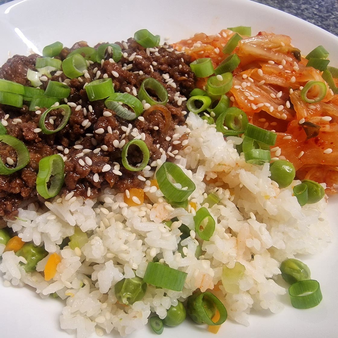 Korean Ground Beef and Rice Bowls