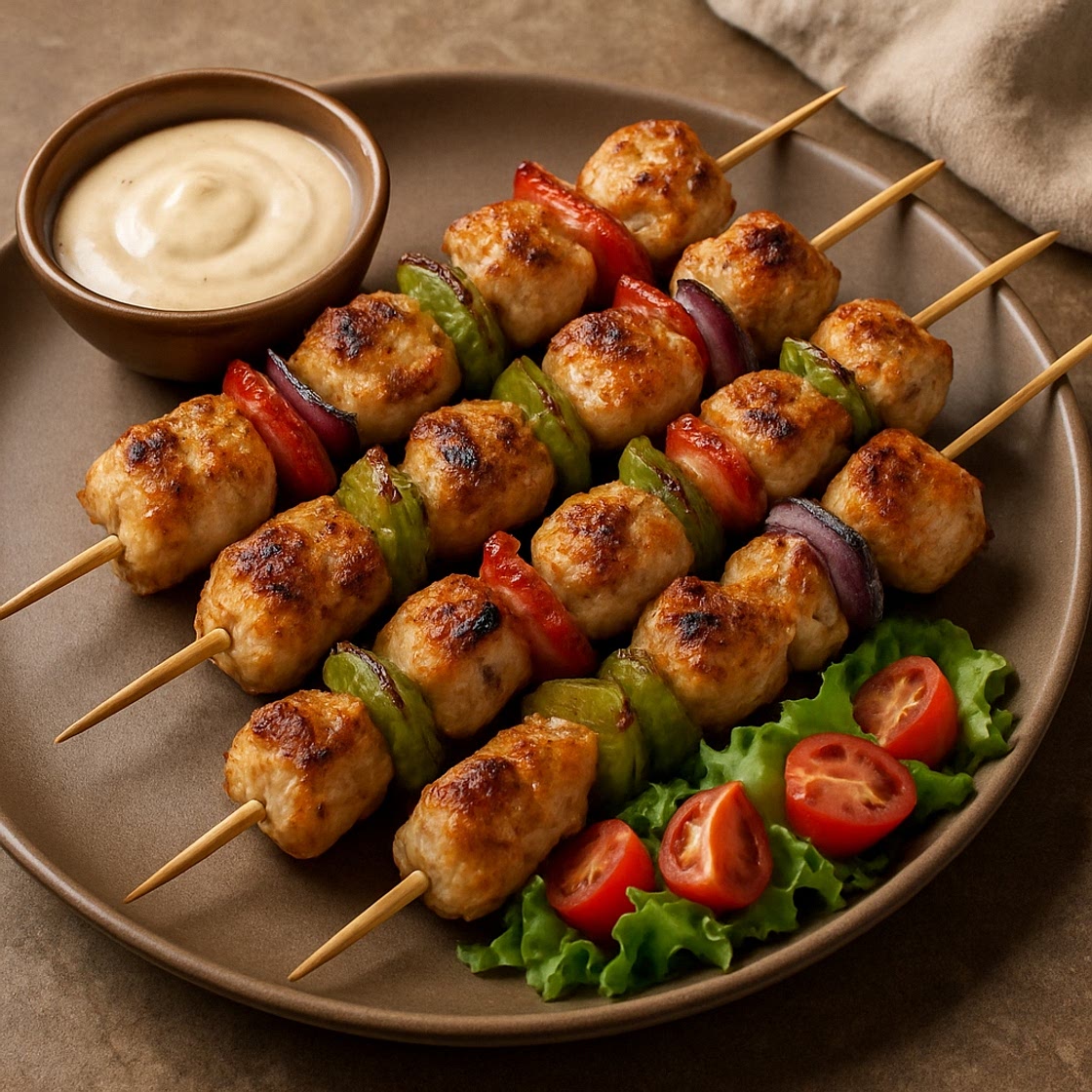 Brochetas de pollo