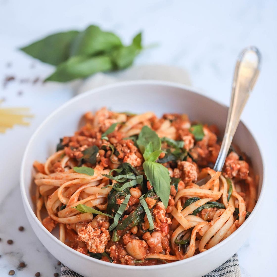 High Protein Tofu Bolognese