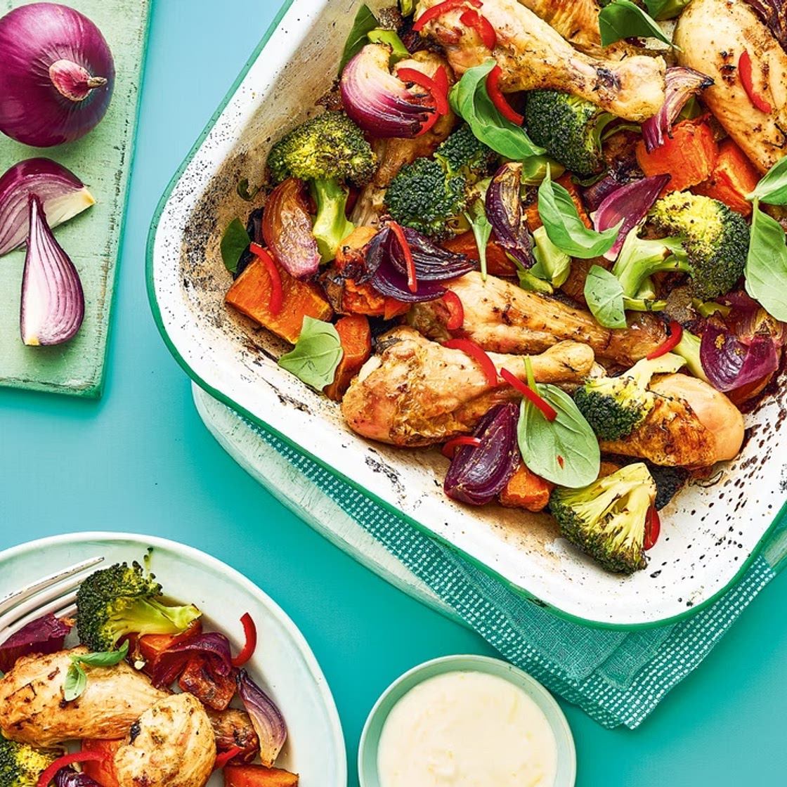 Zingy lemon chicken traybake
