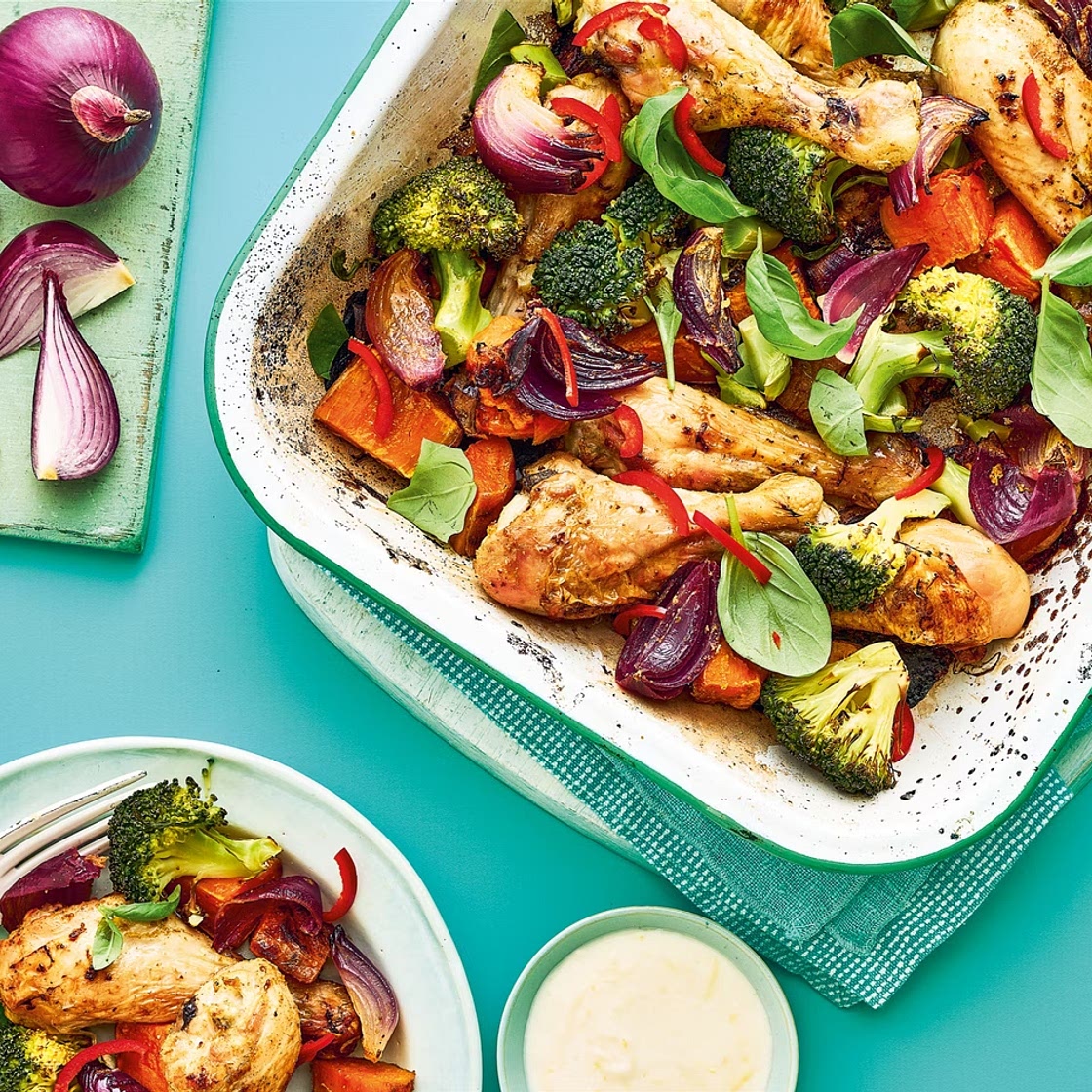 Zingy lemon chicken traybake