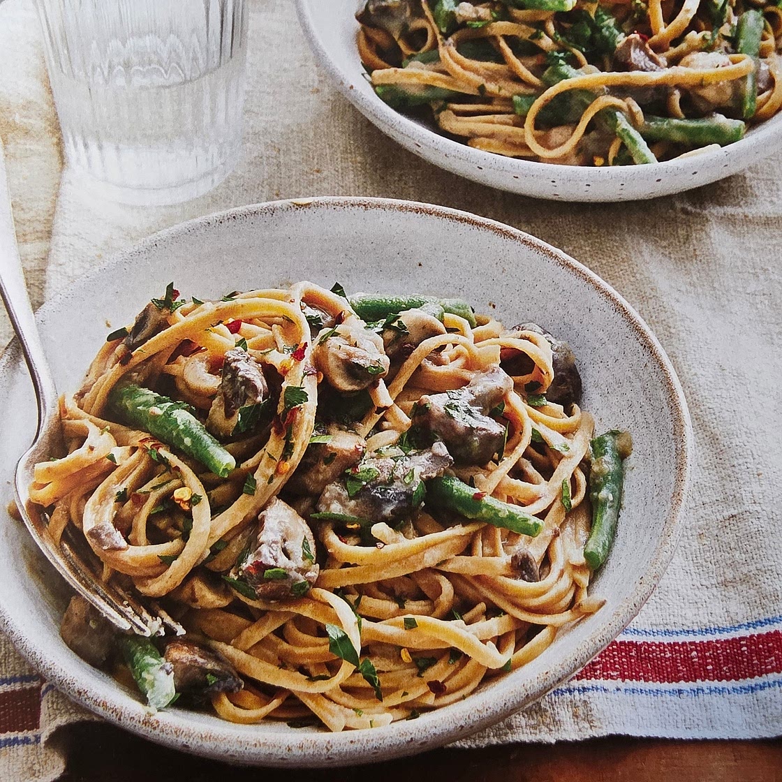 Green Bean and Mushroom Stroganoff