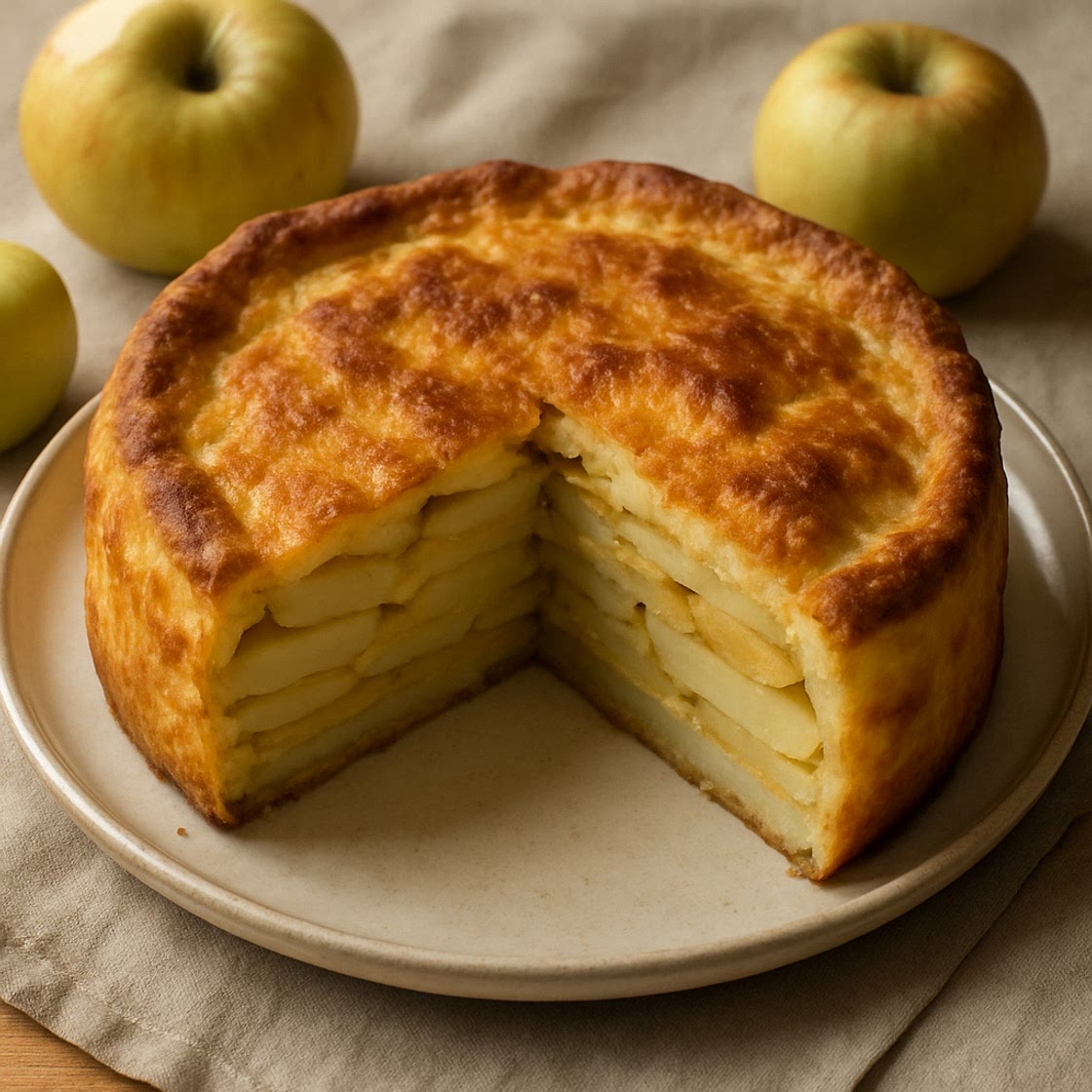 Torta de papas y manzanas