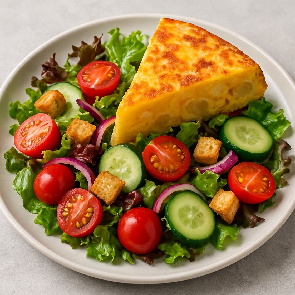 Ensalada con tortilla