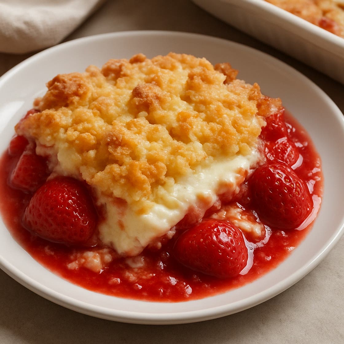 Strawberry Cheesecake Dump Cake