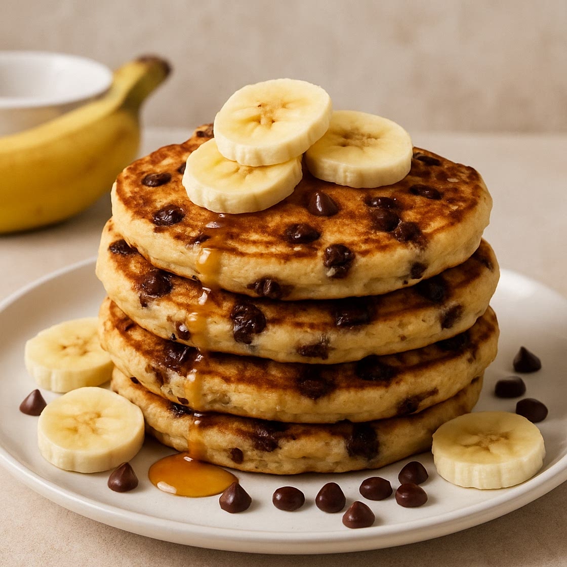 Chocolate Chip Banana Pancakes
