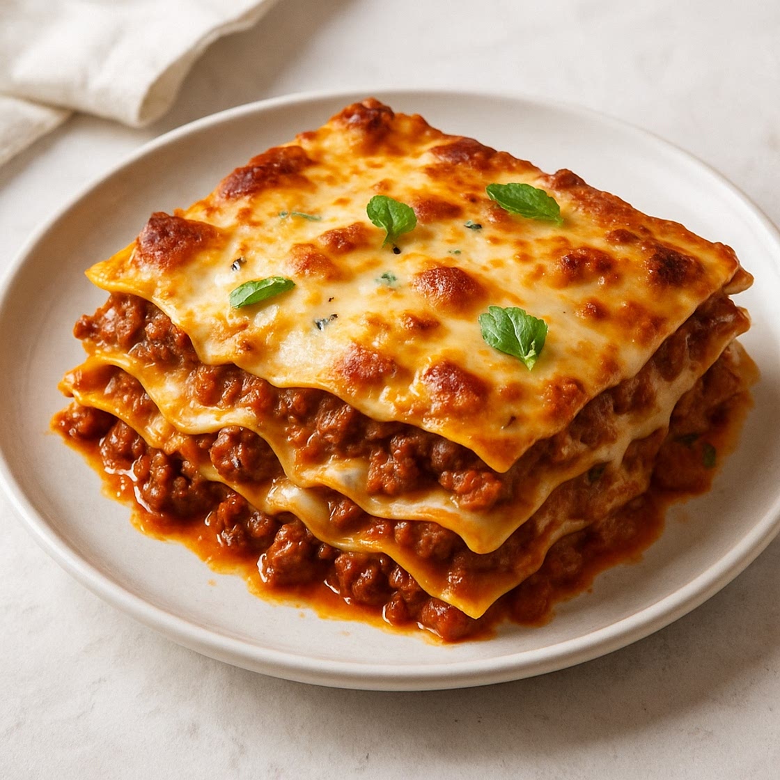 Beef lasagne