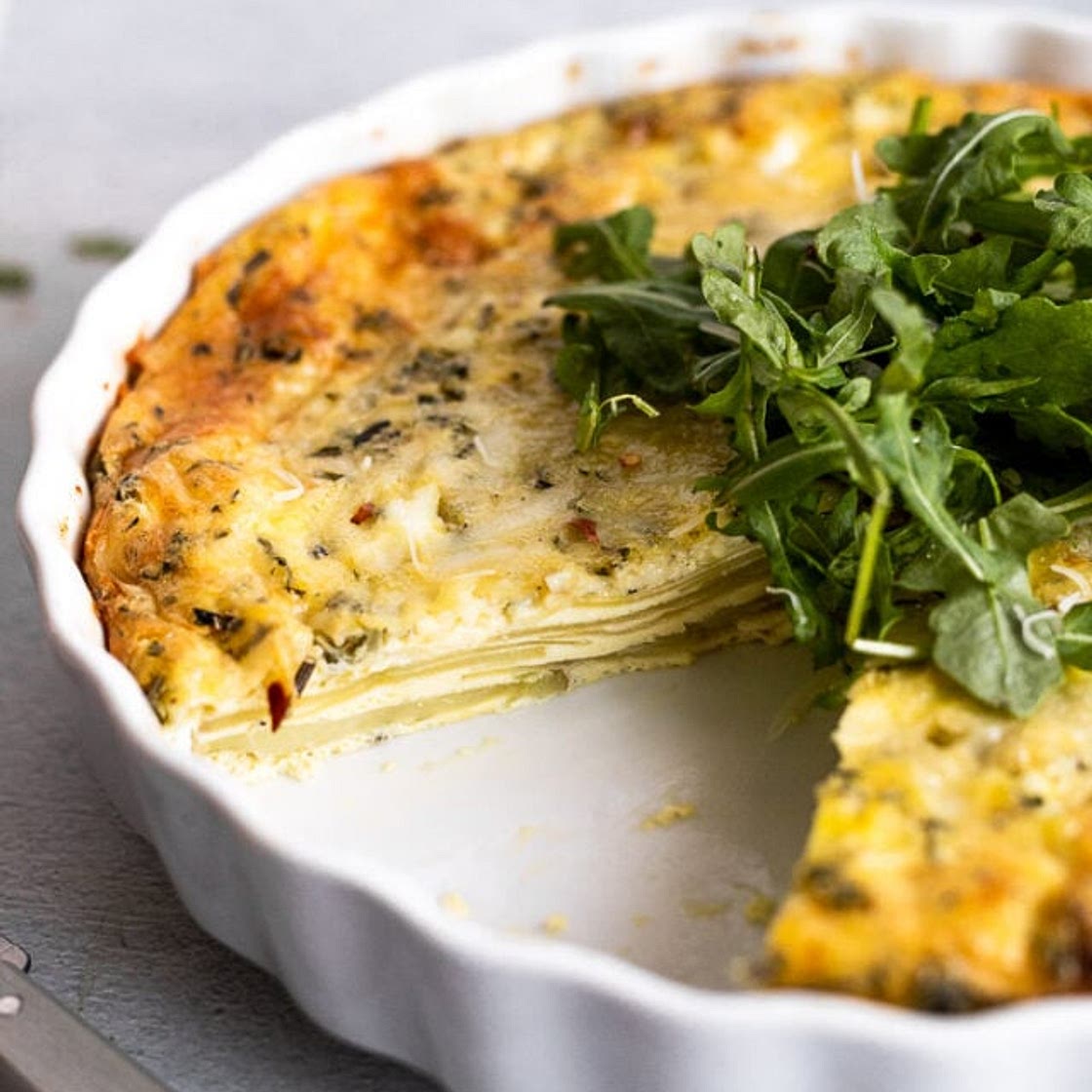 Sliced Yukon Gold Potato & Egg Breakfast Casserole