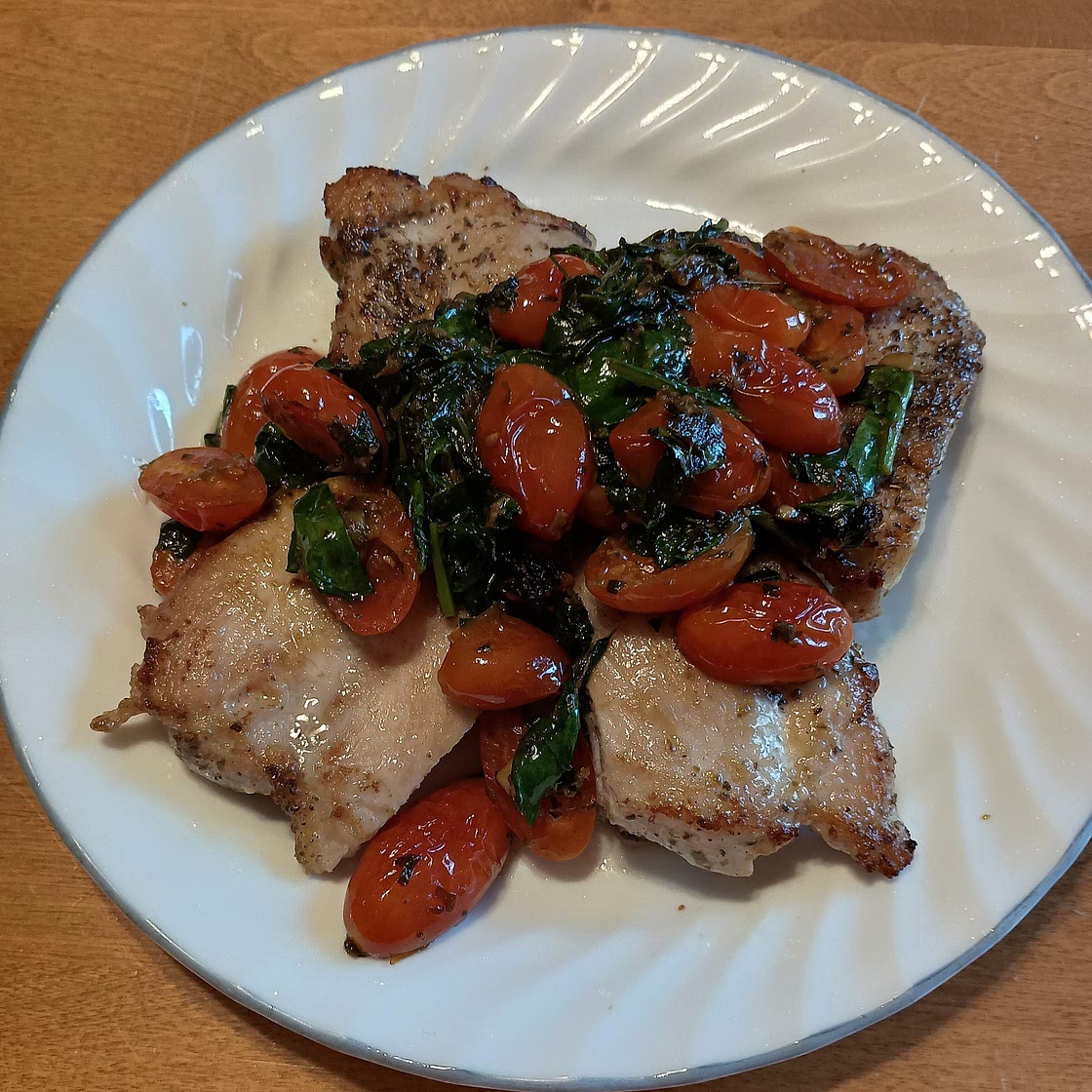 One Pan Tomato and Pesto Chicken