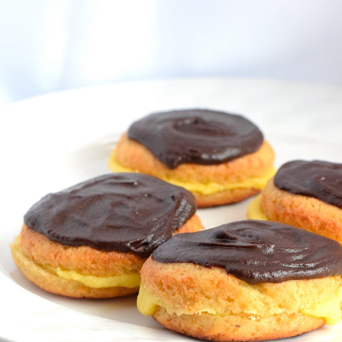 Keto Boston Cream Donuts