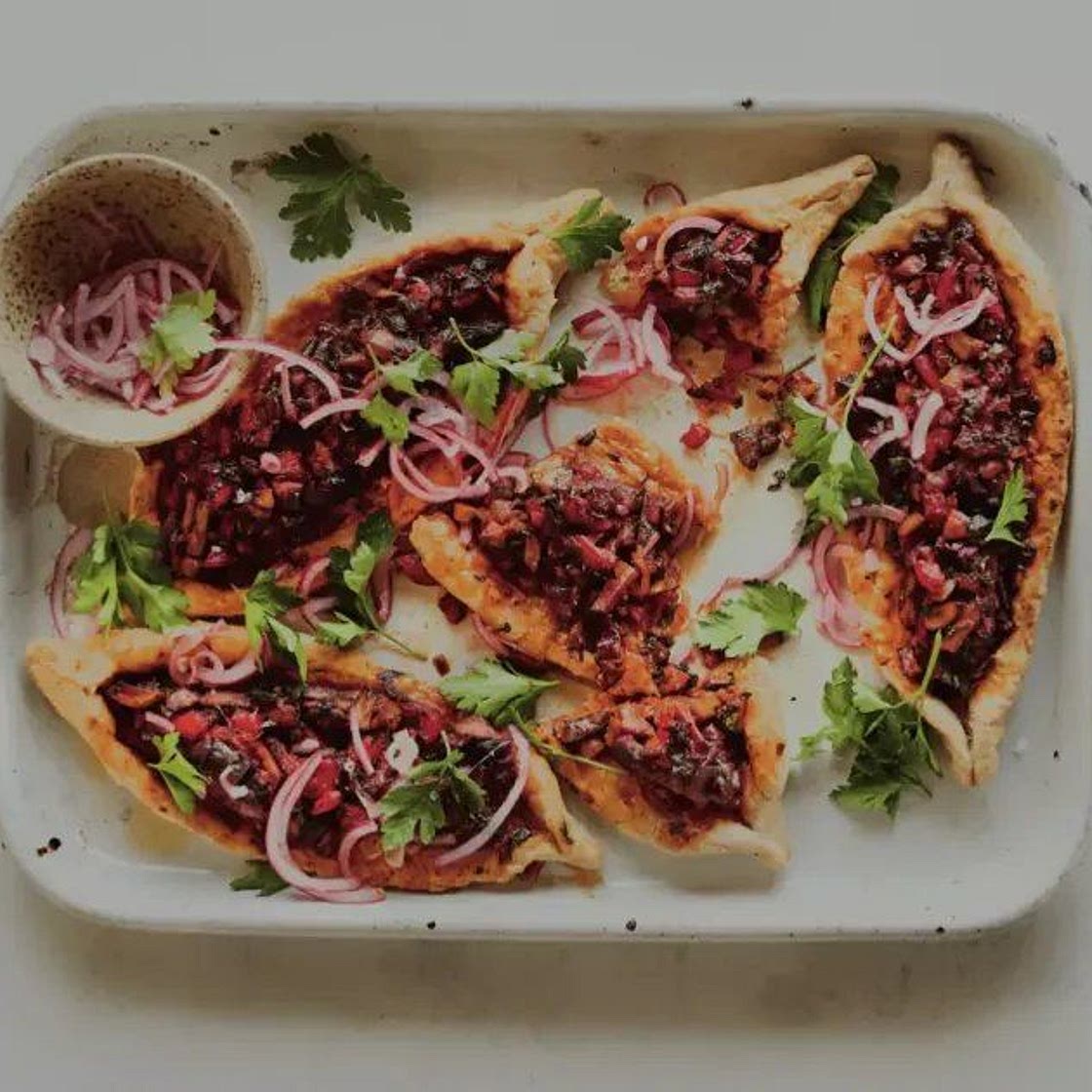 Chunky Mushroom Turkish Pides