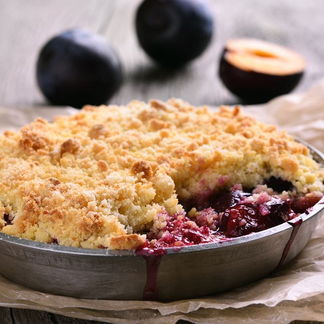 Crumble aux prunes
