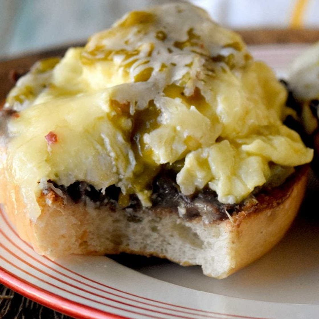Egg and Green Chile Molletes