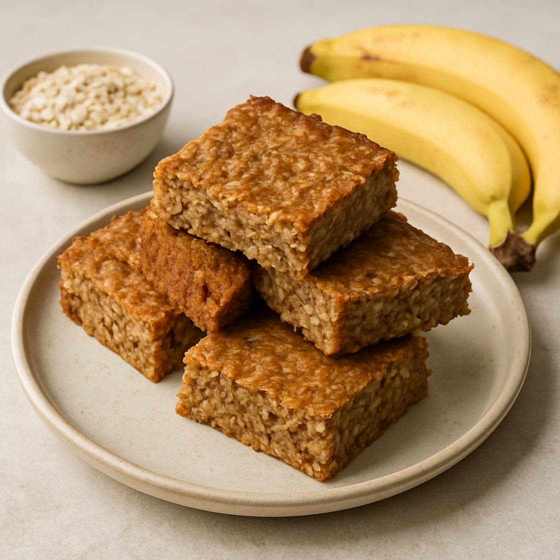 Nut-Free Banana & Oat Flapjacks