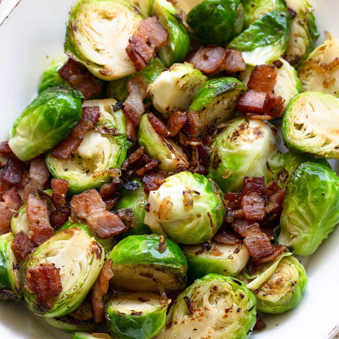 Brussels Sprouts with Bacon and Shallots