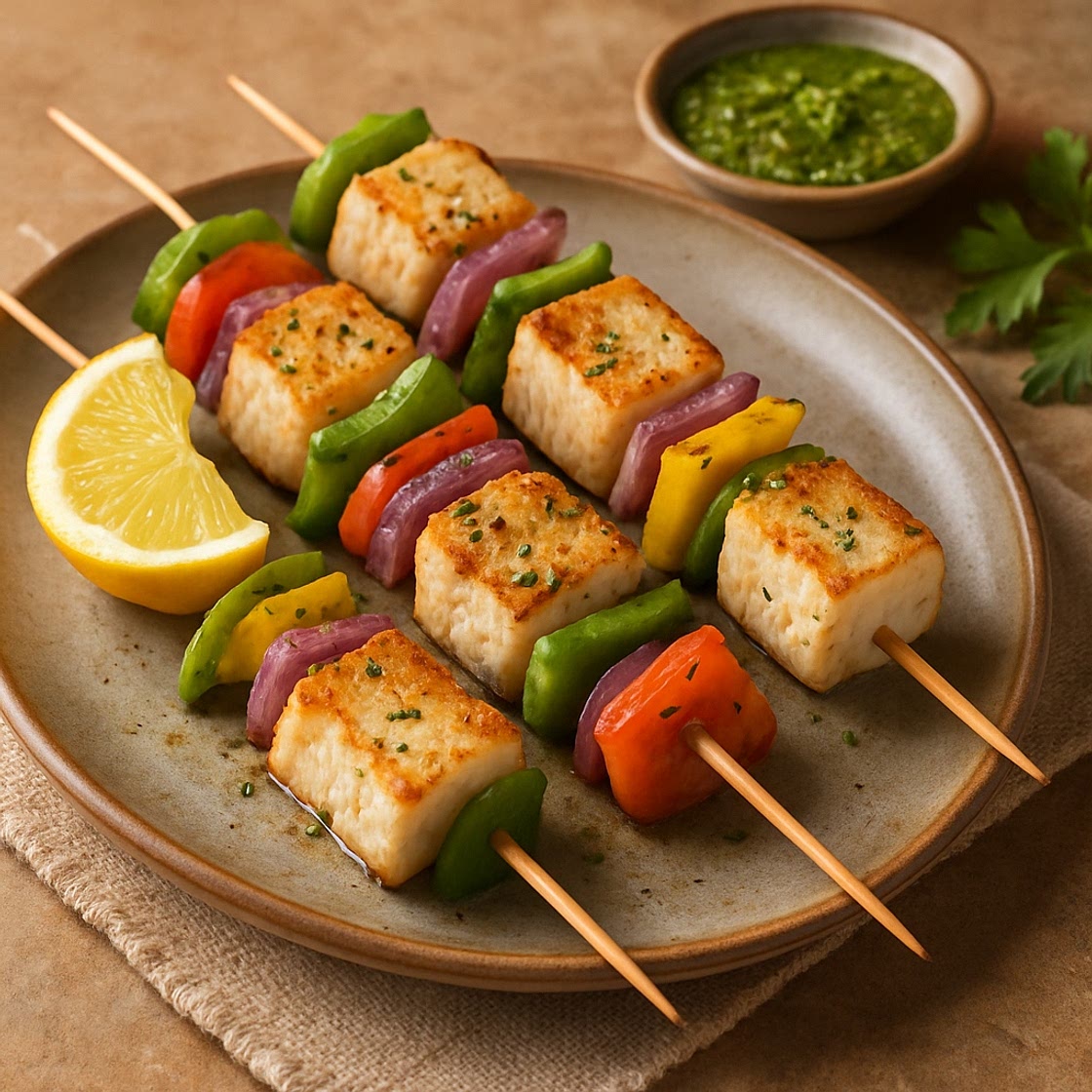 Brochetas de pescado