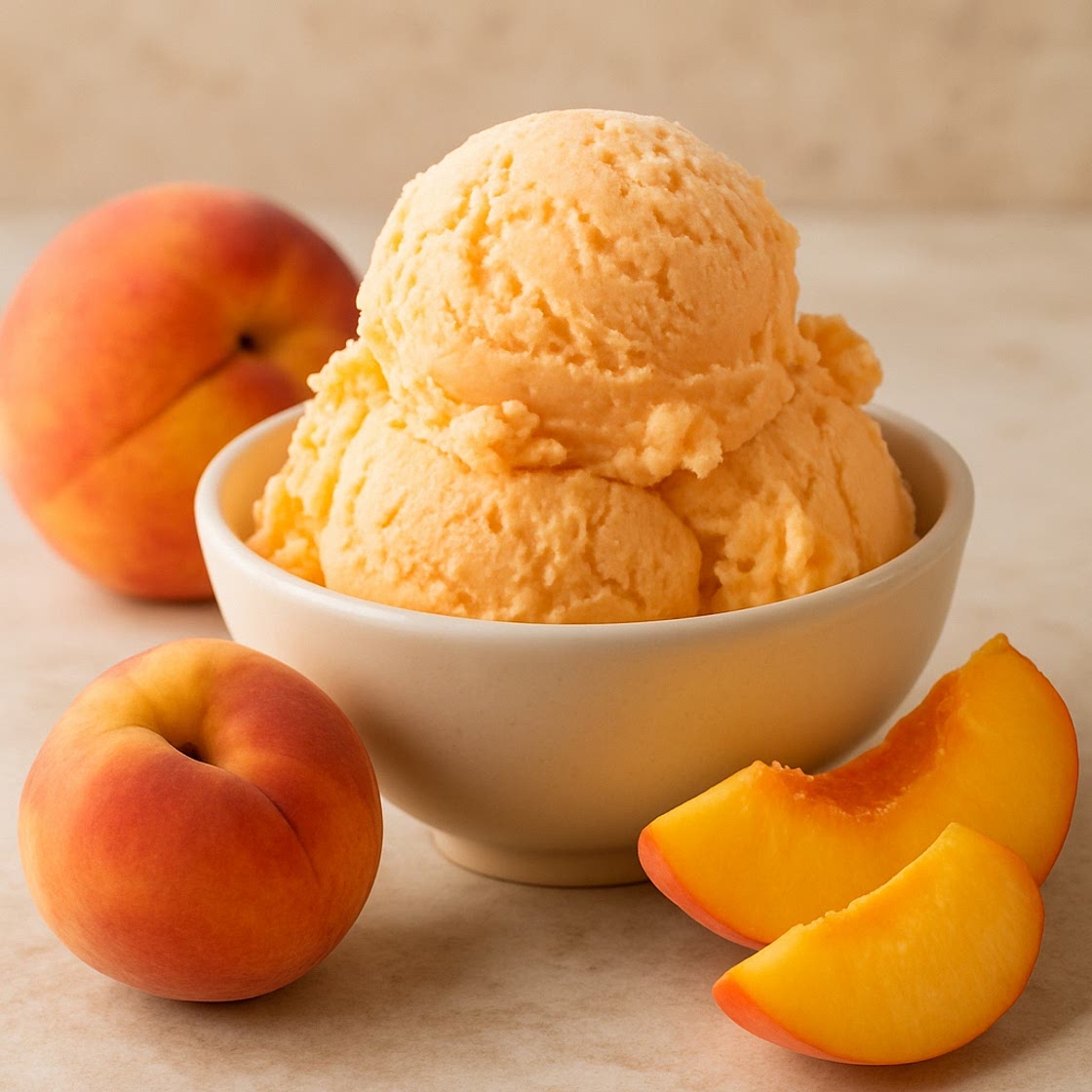 Helado de durazno