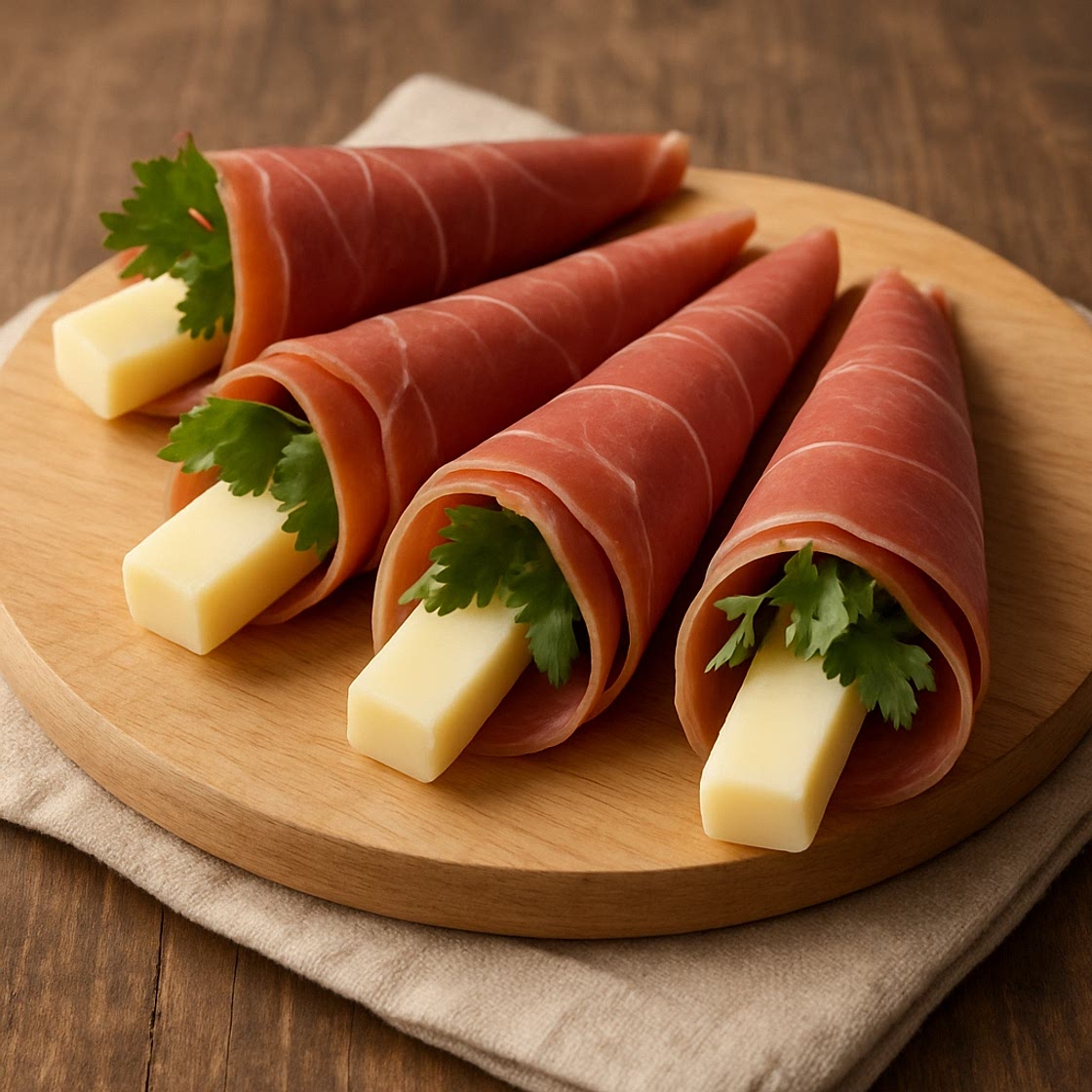“Cucuruchos” de jamón