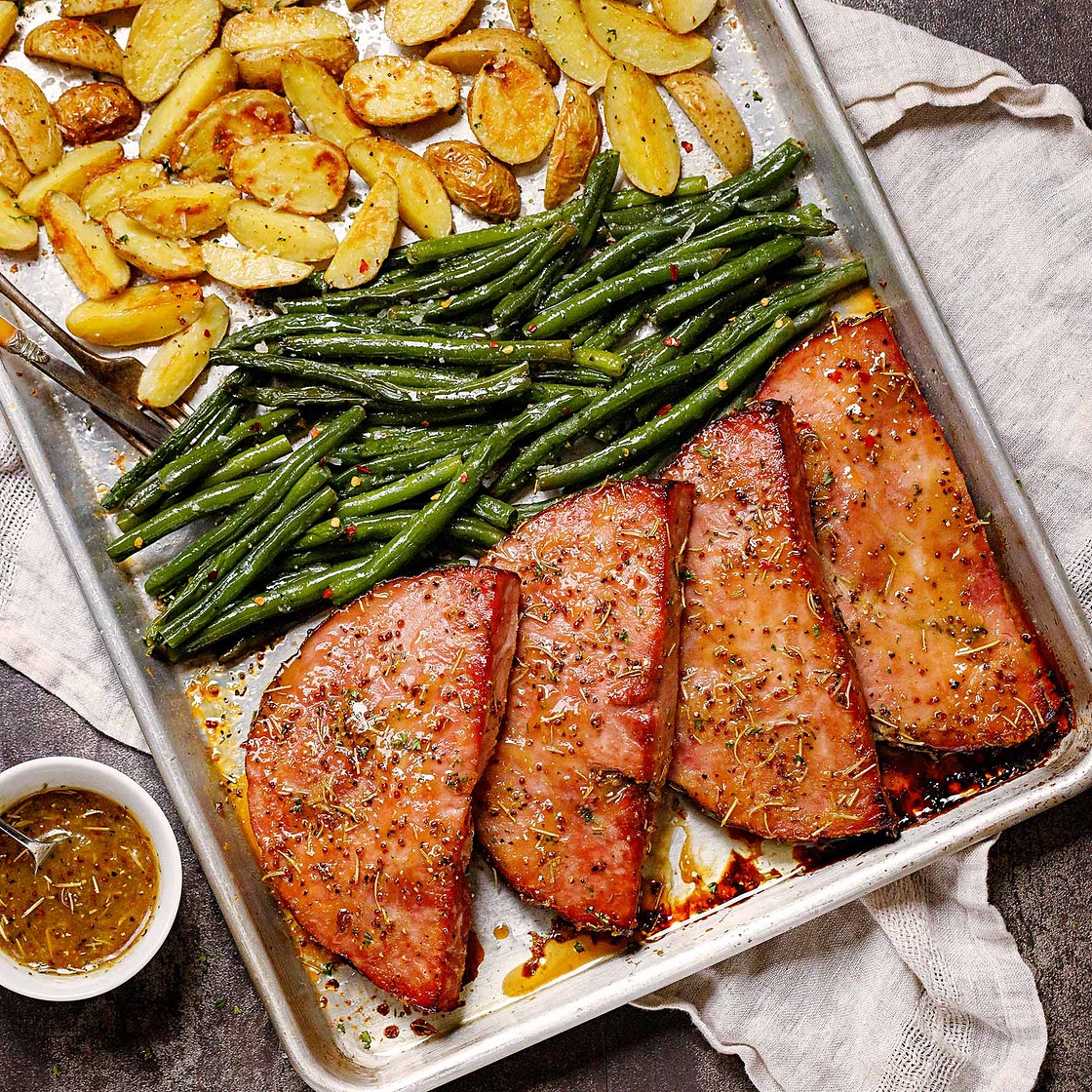 Baked Sheet Pan Pork Chops and Potatoes