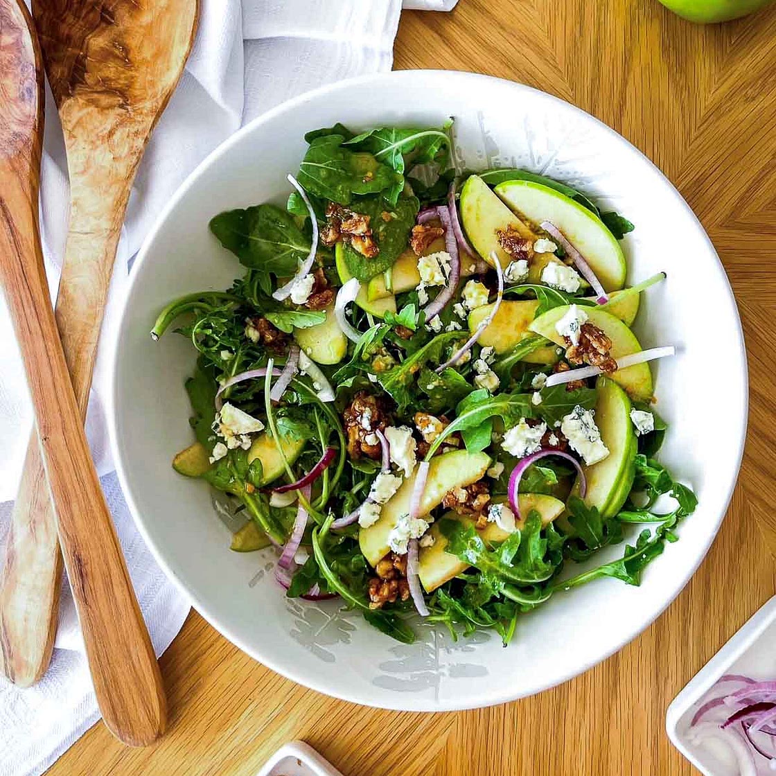Apple Walnut Salad with White Balsamic Vinaigrette