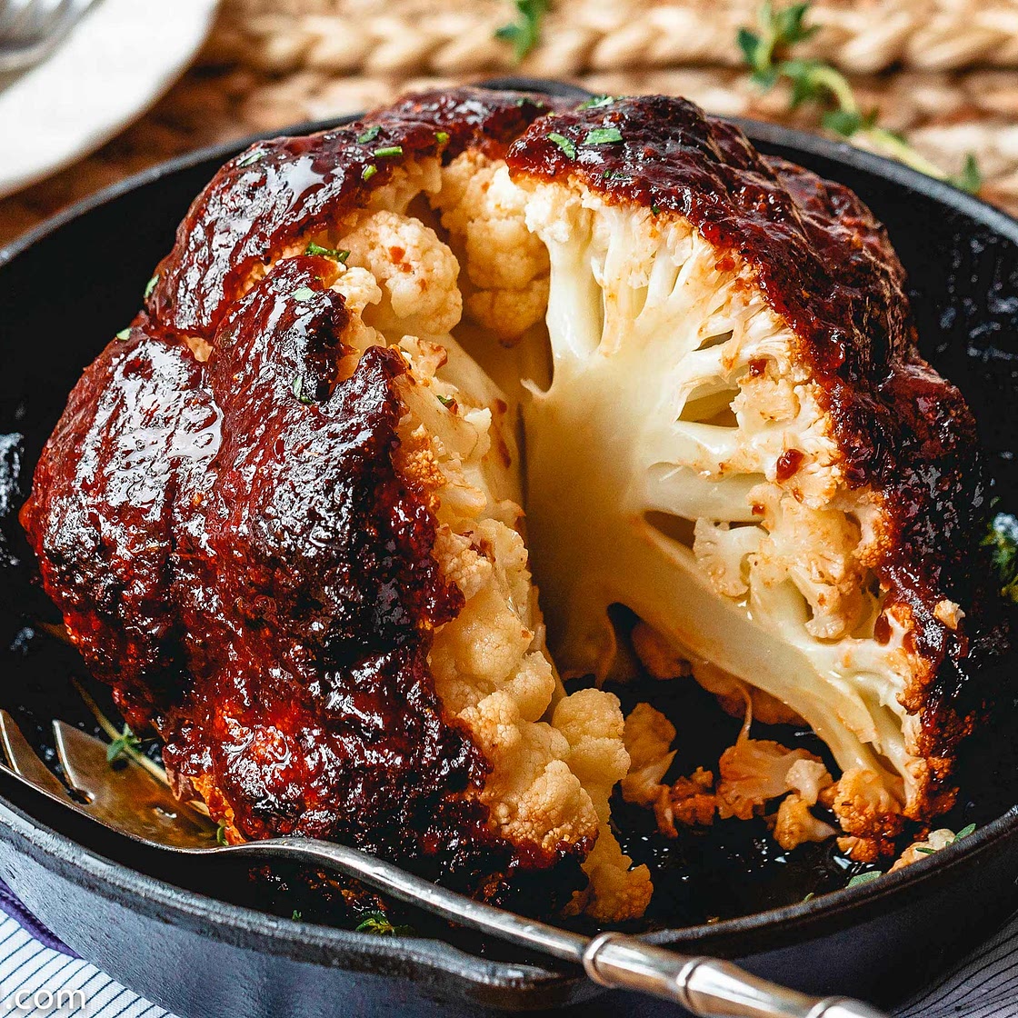 Grilled General Tso’s Cauliflower Kabobs
