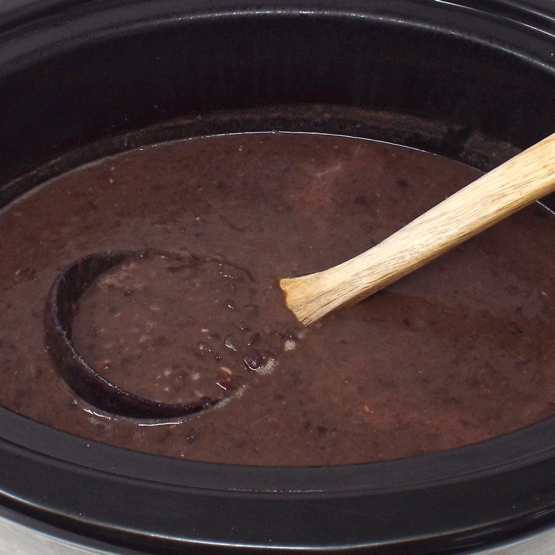 Slow Cooker Cuban Black Bean Soup (Sopa de Frijol Negro)