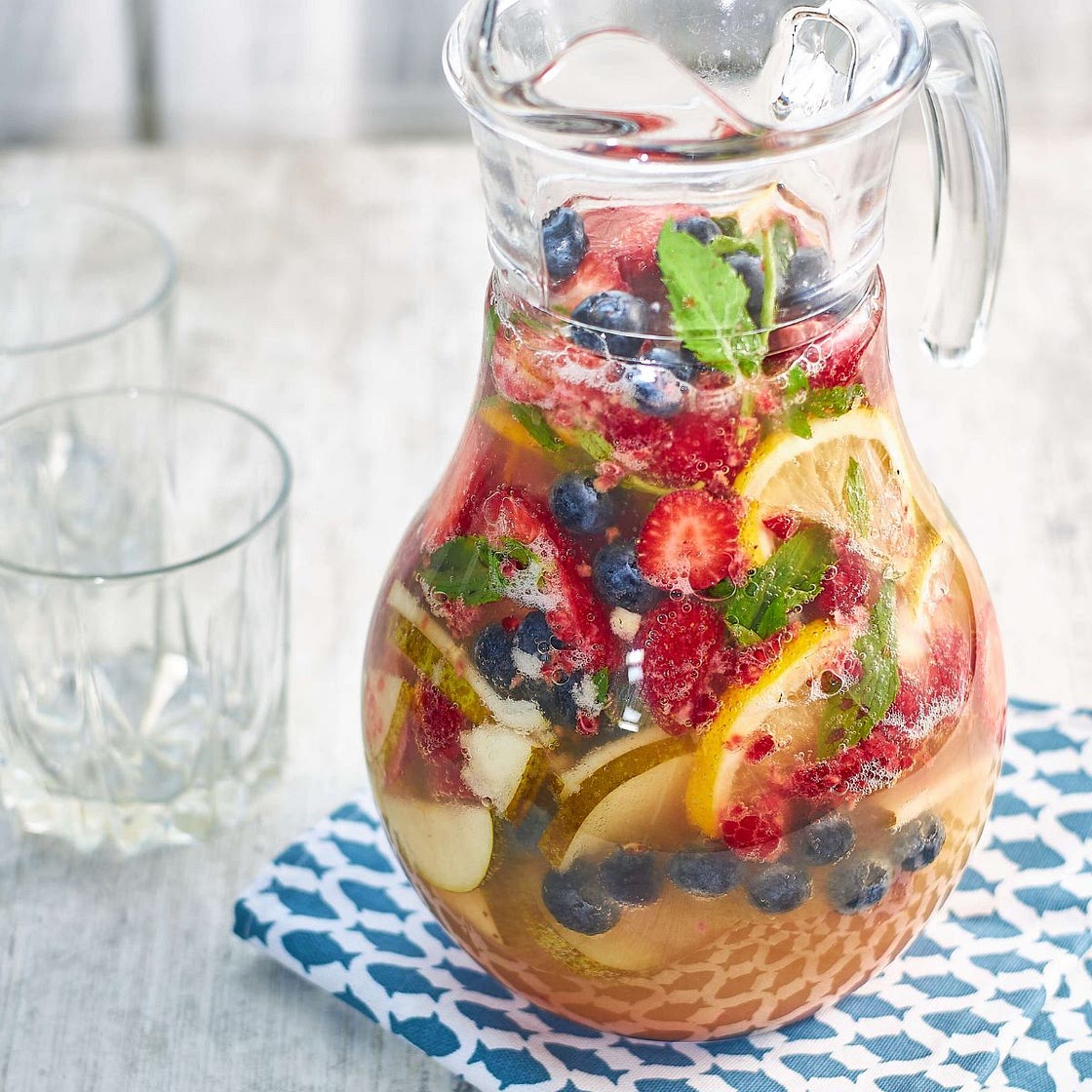 Mint Berry Summer White Sangria