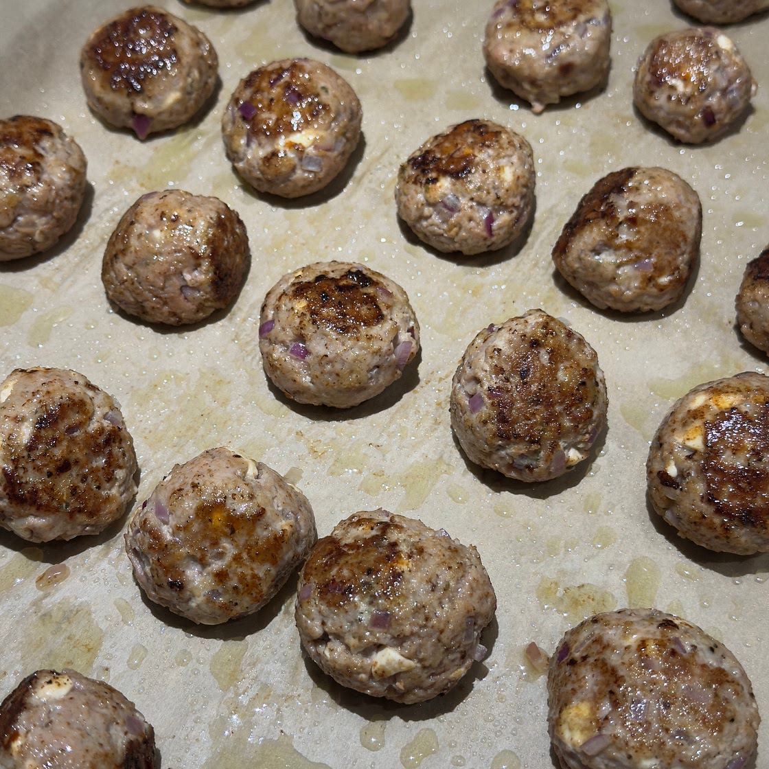 Mediterranean-Style Turkey Feta Meatballs