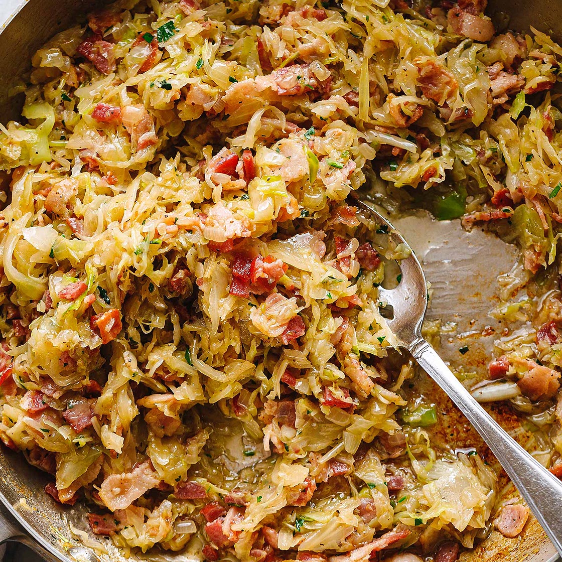 Fried Cabbage with Sausage
