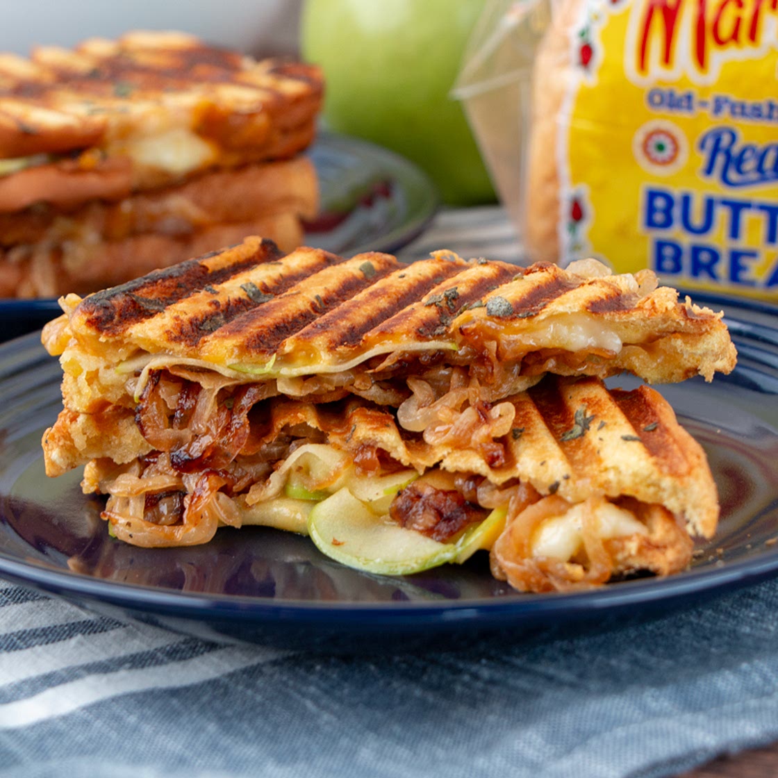 Caramelized Onion and Apple Panini