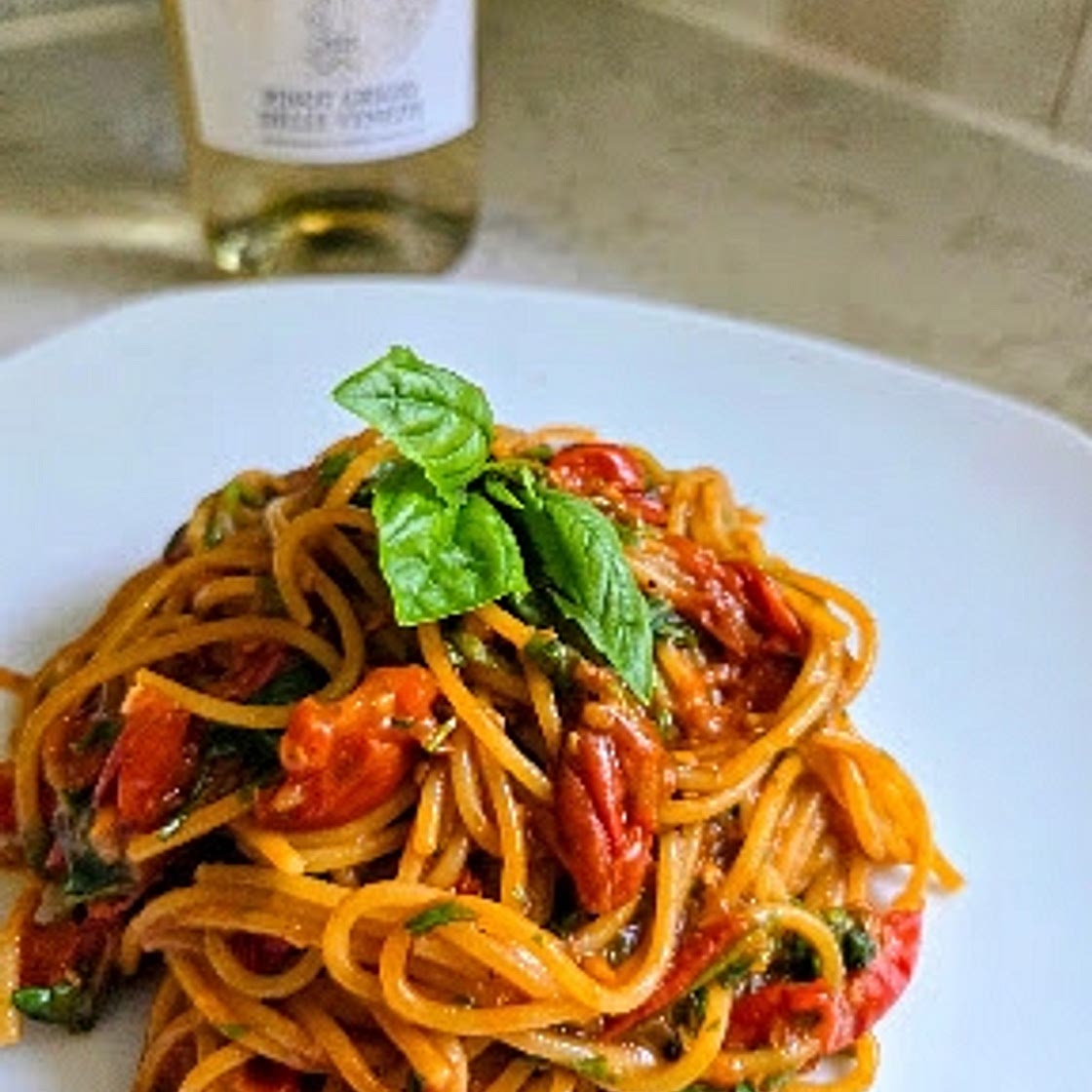 One Pot Fresh Tomato Spaghettini