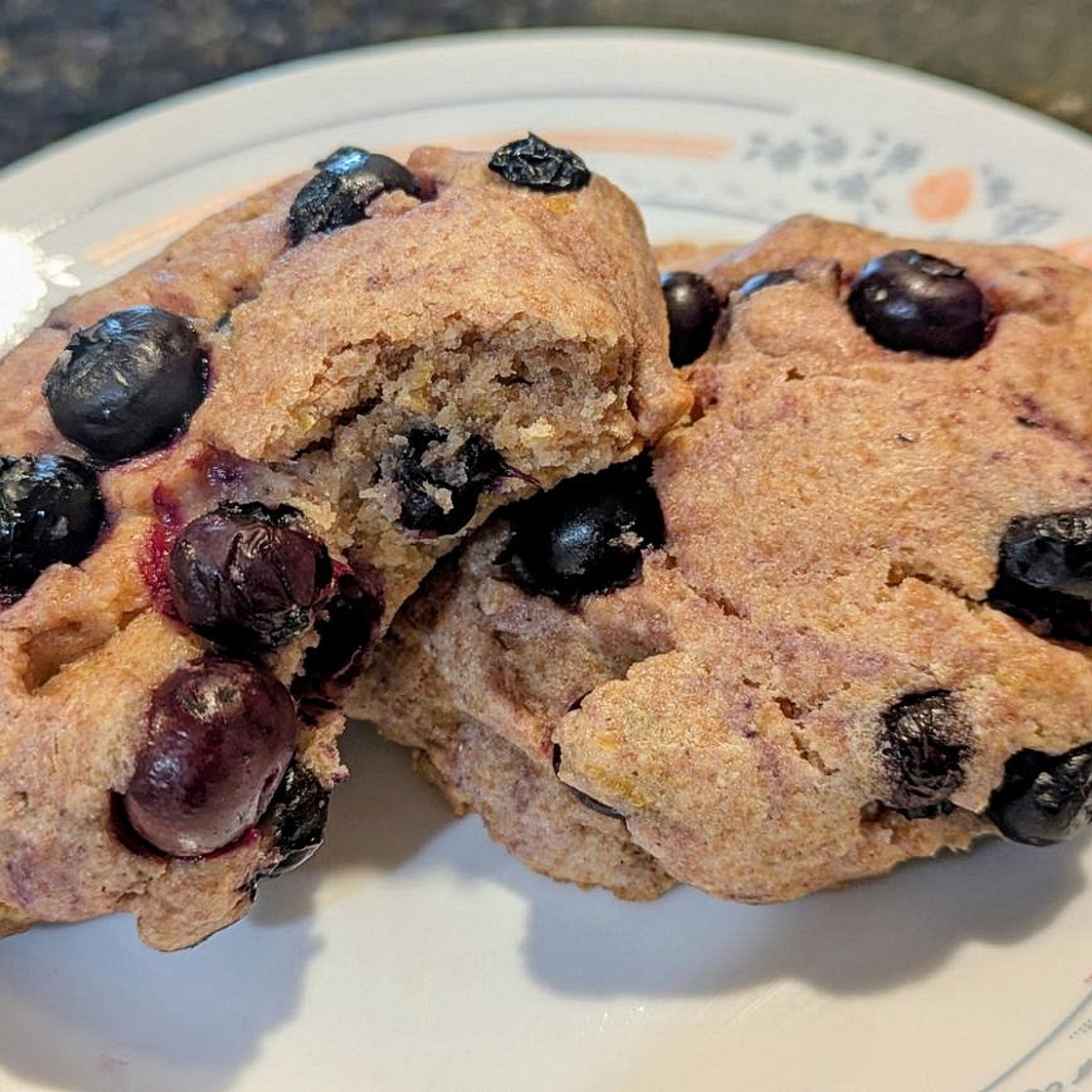 Whole Wheat Lemon Blueberry Scones