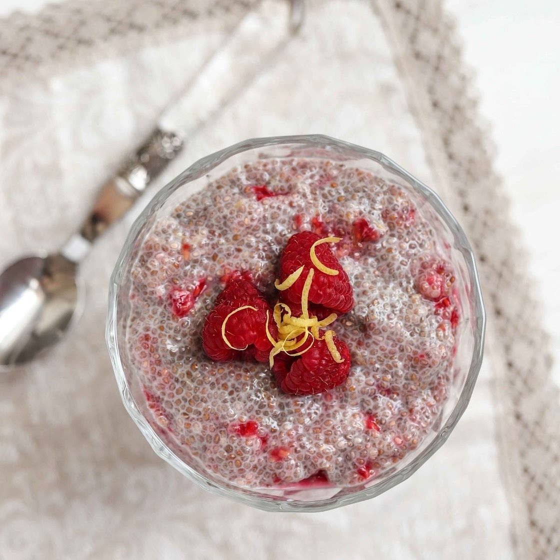 Lemon Raspberry Chia Pudding