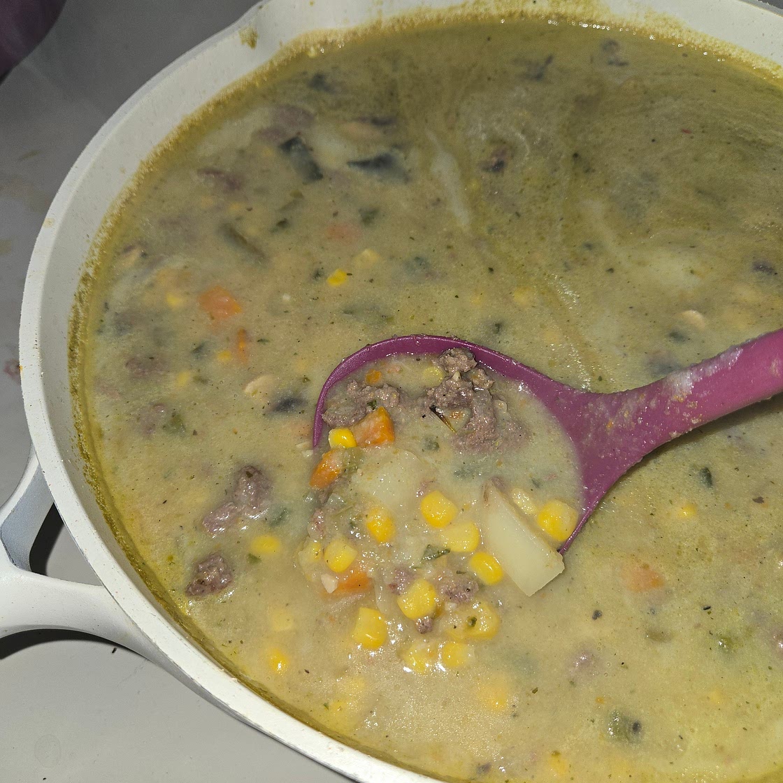 Everything from the garden corn chowder